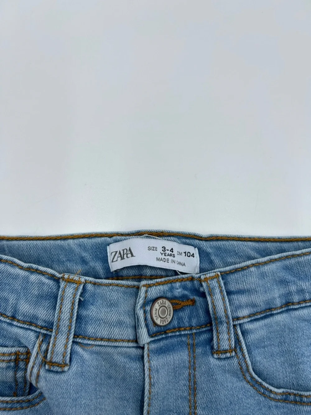 Zara Light Blue Stretch Kids Denim Jeans 3-4 years